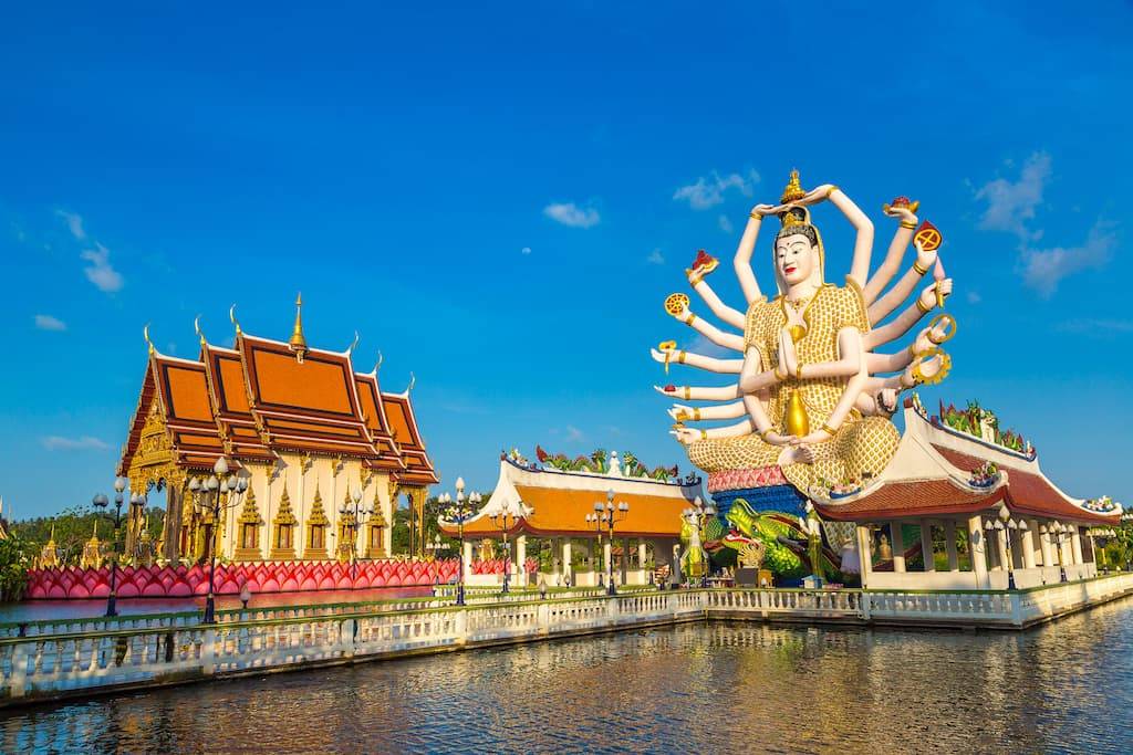 Wat Plai Laem is also known as the Lady Monk Temple